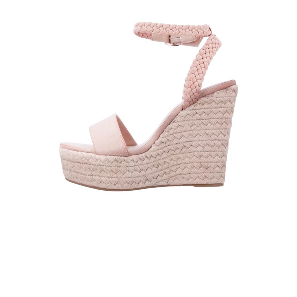NWT! Lulus Pink Platform Espadrille Wedge Sandals